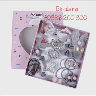 Set kẹp tóc xinh và 18 chi tiết fullbox