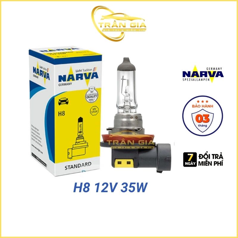 [Bóng H8 tiêu chuẩn] Bóng đèn tiêu chuẩn H8 12V 35W chính hãng NARVA của Đức