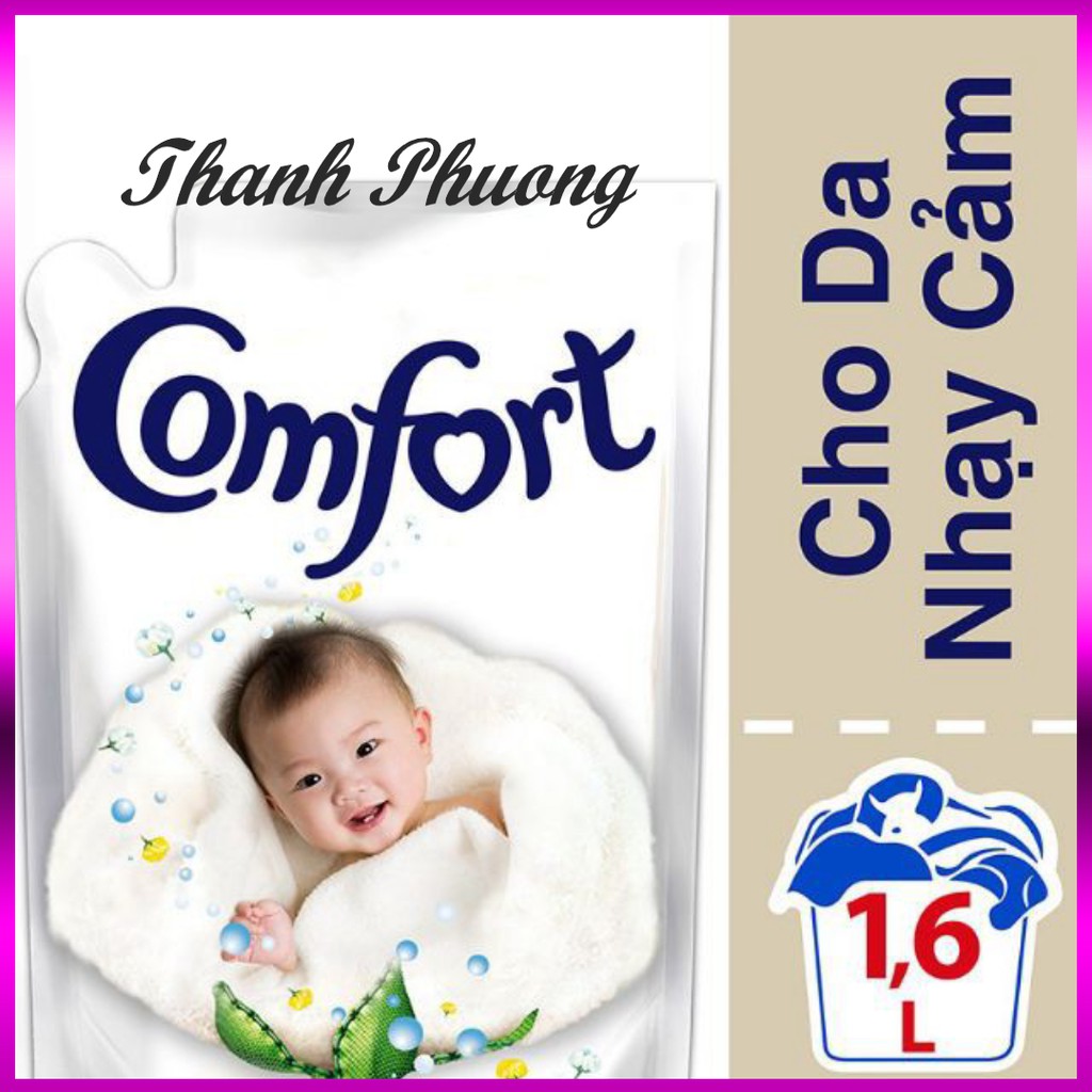 [ Sale99a ] Nước xả vải Comfort đậm đặc cho da nhạy cảm dạng túi 1.6L sln