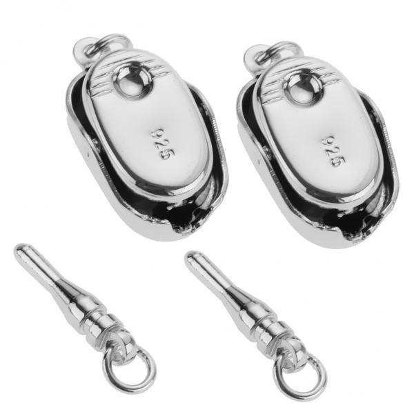 Set 42 móc khóa mạ bạc 925 dùng làm trang sức thủ công