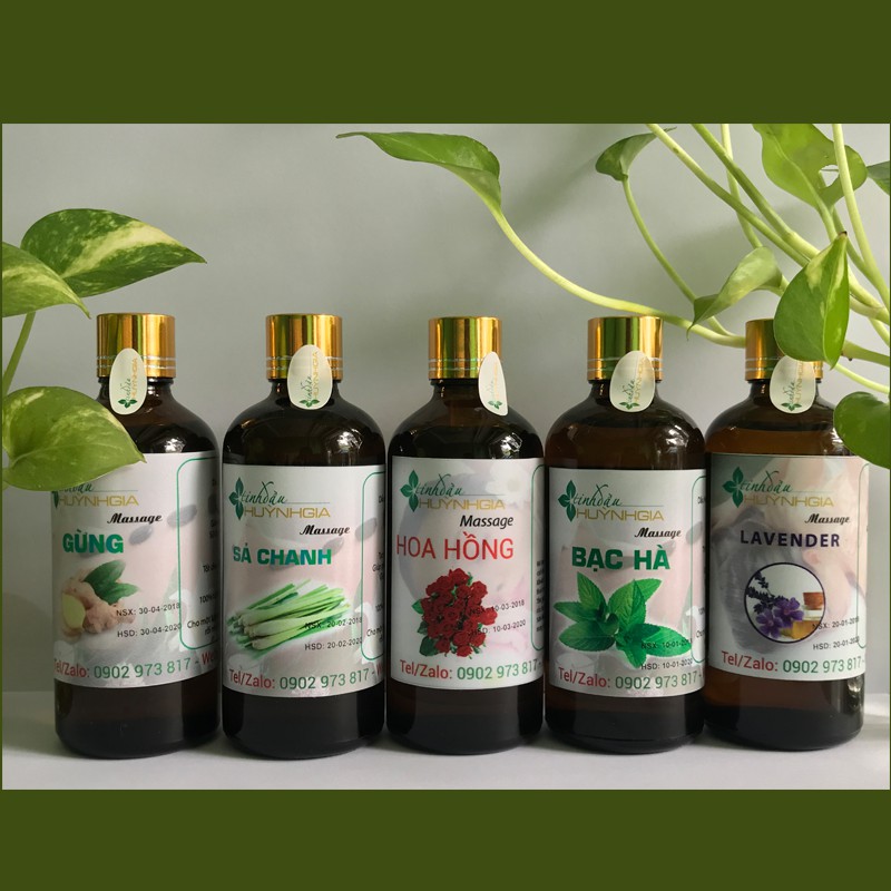 Combo 5 Tinh Dầu Massage Body - Dầu Massage Toàn Thân - Tinh Dầu Massage Yoni