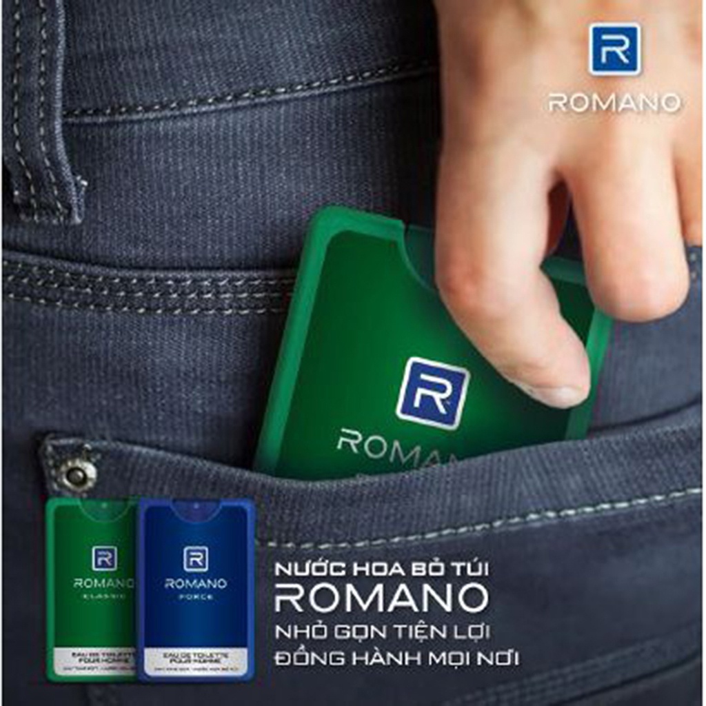 Nước hoa bỏ túi Romano 250 lần xịt loại 18ml