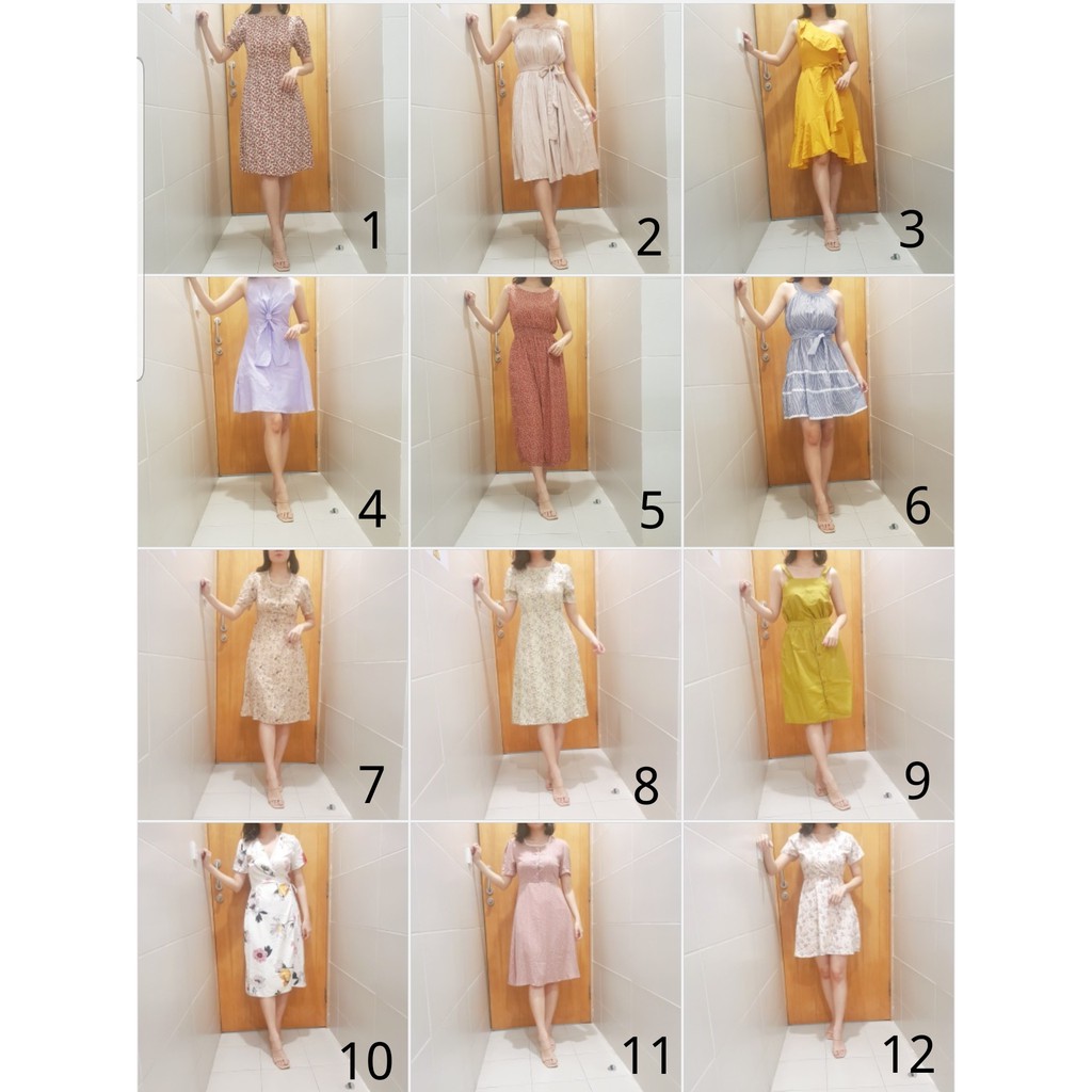 [XẢ LỖ MÙA DỊCH]  Pass váy đầm cam kết còn rất rất mới hoa nhí vintage