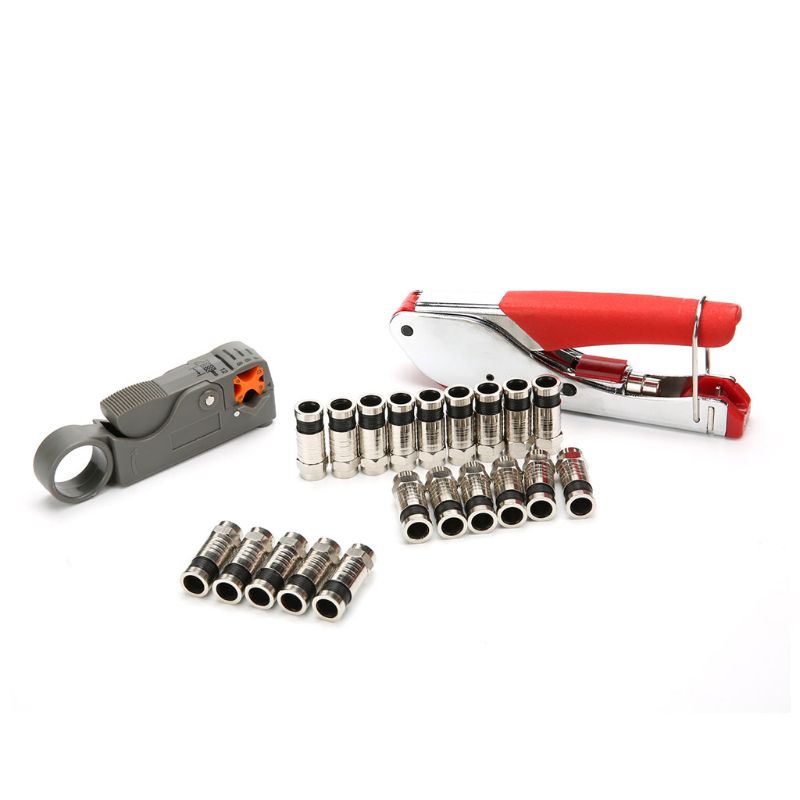 Bộ Dụng Cụ Kìm Cắt Dây Cáp Đồng Trục RG59 RG6 Coaxial