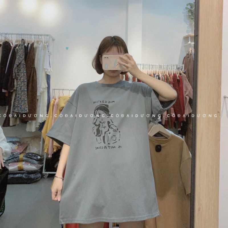 10 mẫu phông tay lỡ fom thụng chất cotton, áo phông thụng tay lỡ, áo thun form rộng