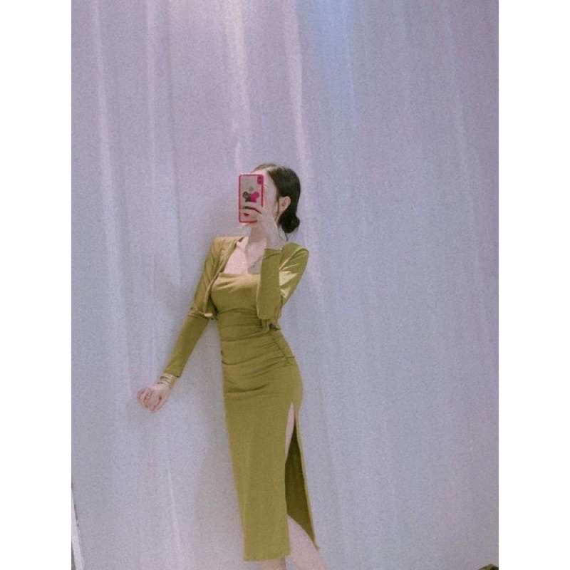 SET ĐẦM BODY XẺ TÀ KÈM KHOÁT SIÊU XINH