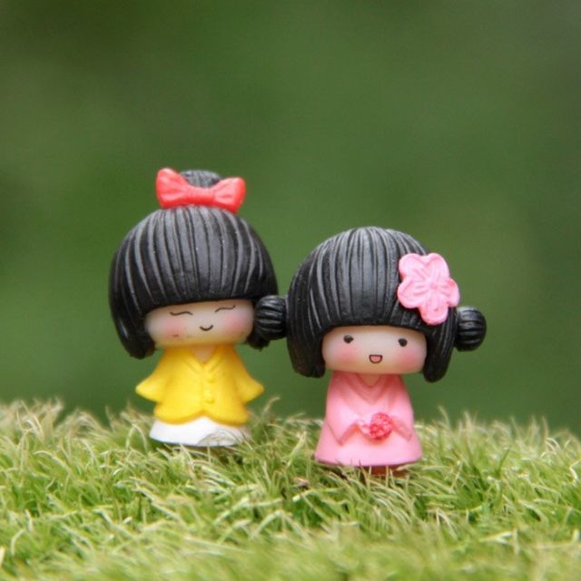 Mô Hình bé gái mặc kimono trang trí tiểu cảnh terrarium / decord mô hình