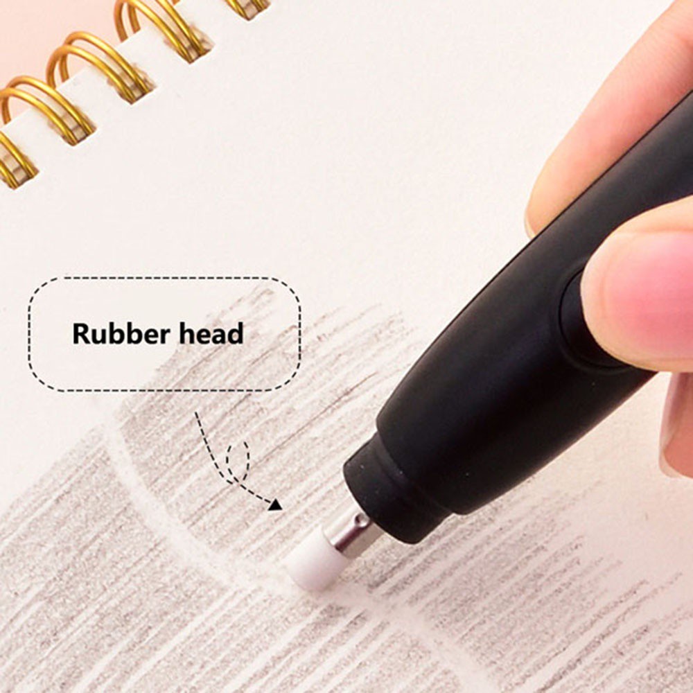 Tẩy bút chì điện tử tự động chất liệu cao su tiện dụng cho học sinh/văn phòng