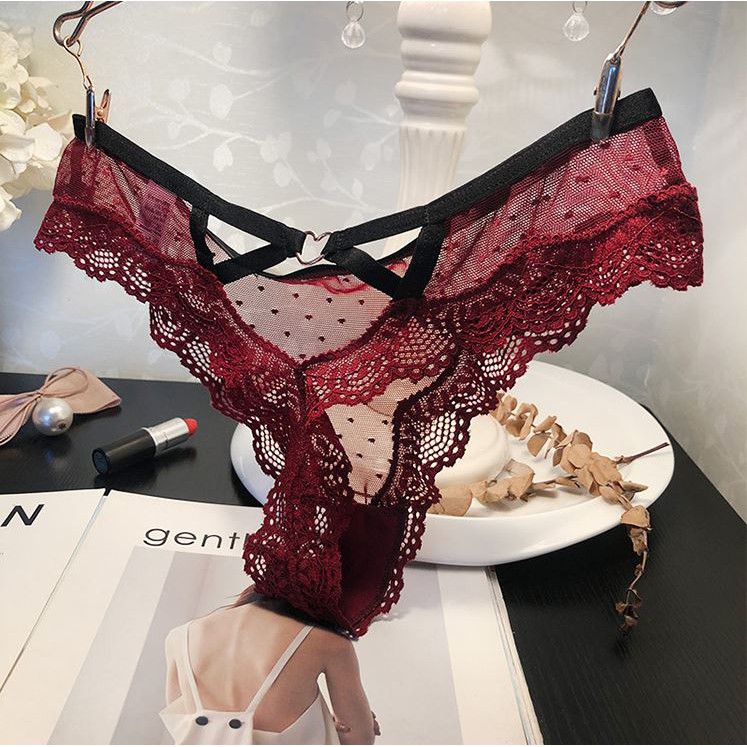 Quần Lót Lọt Khe Ren Mềm Heart P368