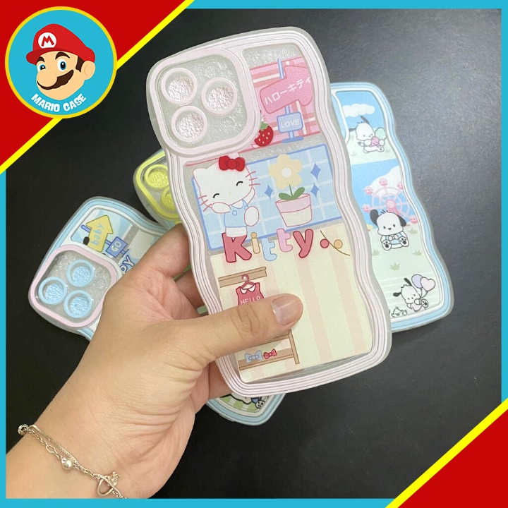 Ốp lưng iphone lượn song hình cute màu pastel dễ thương ip X/Xs/11/11pro/11promax/12/12pro/12promax/13/13pro/13promax