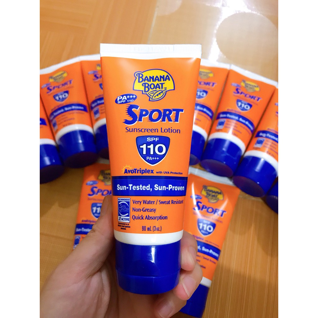 [USA New ] Kem Chống Nắng Banana Boat Sport Thể Thao SPF100,110 (90ml)_Hàng Chính Hãng