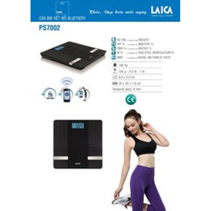 Cân BMI Bluetooth LAICA PS7002