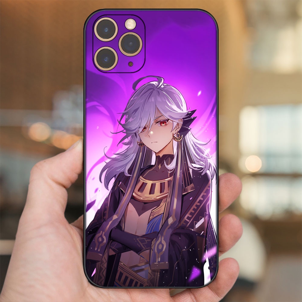 Ốp lưng iPhone 11 Pro dẻo đen cạnh vuông in hình Cyno Genshin Impact