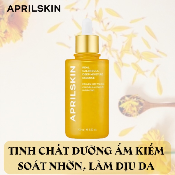 Tinh Chất Dưỡng Ẩm Chiết Xuất Hoa Cúc APRILSKIN Real Calendula Deep Moisture Essence 100ML