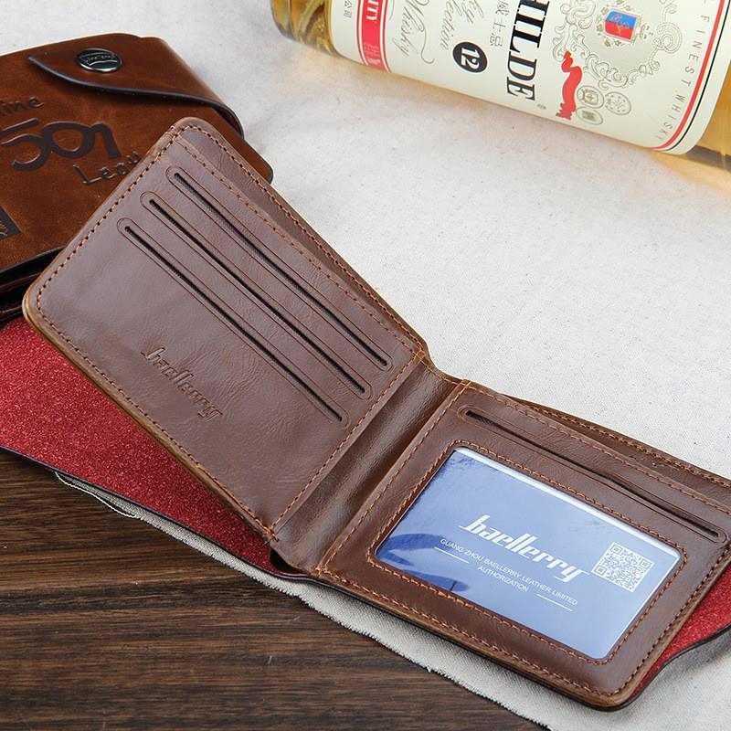 Men's Leather Wallet Vintage Fashion W014