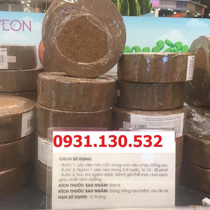 4 Viên Nén Đất Hữu Cơ Trồng Rau, Trồng Cây (4 Viên)