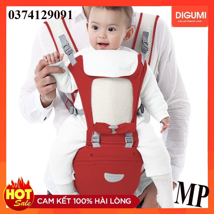 [Dòng cao cấp DIGUMI] Địu Ngồi Em Bé Chính Hãng Đai địu con đa năng 10 tư thế  an toàn tiện lợi cho Mẹ Và Bé Yêu