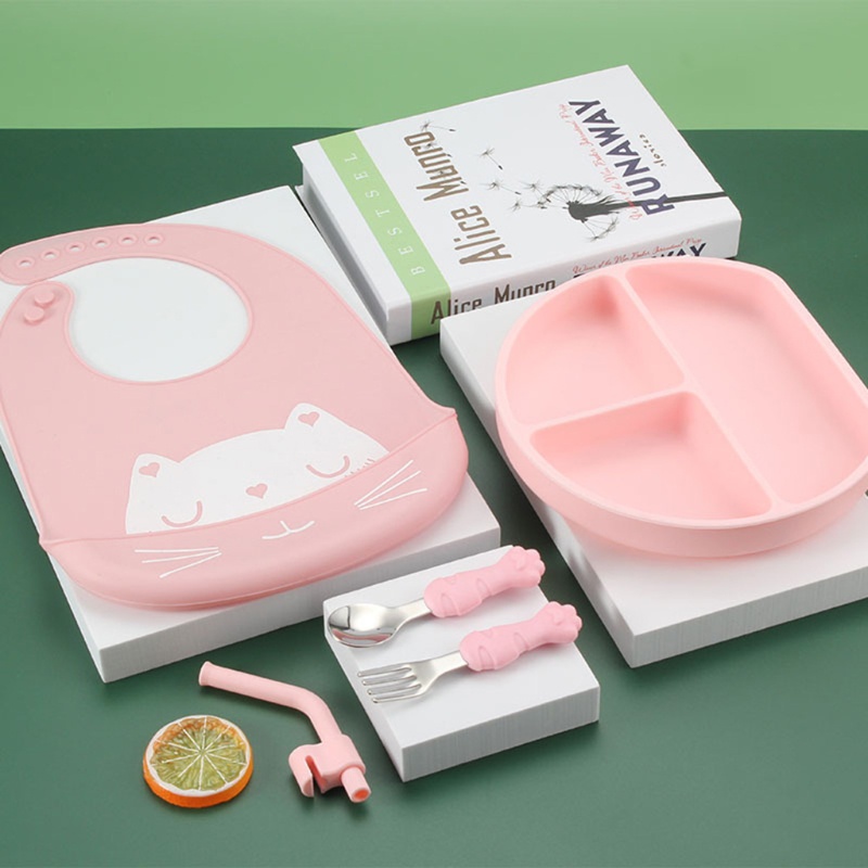 Bộ Tô Muỗng Ăn Silicone Nhiều Màu Sắc Dành Cho Trẻ Em