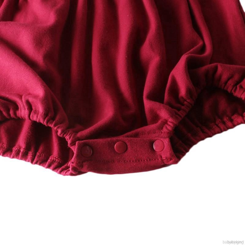 Bộ áo liền quần tay dài màu trơn + mũ nồi xinh xắn cho bé gái | BigBuy360 - bigbuy360.vn