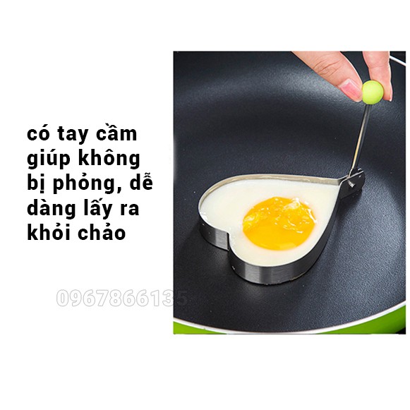 Khuôn chiên trứng/ốp la tạo hình dễ thương bằng innox tiện dụng