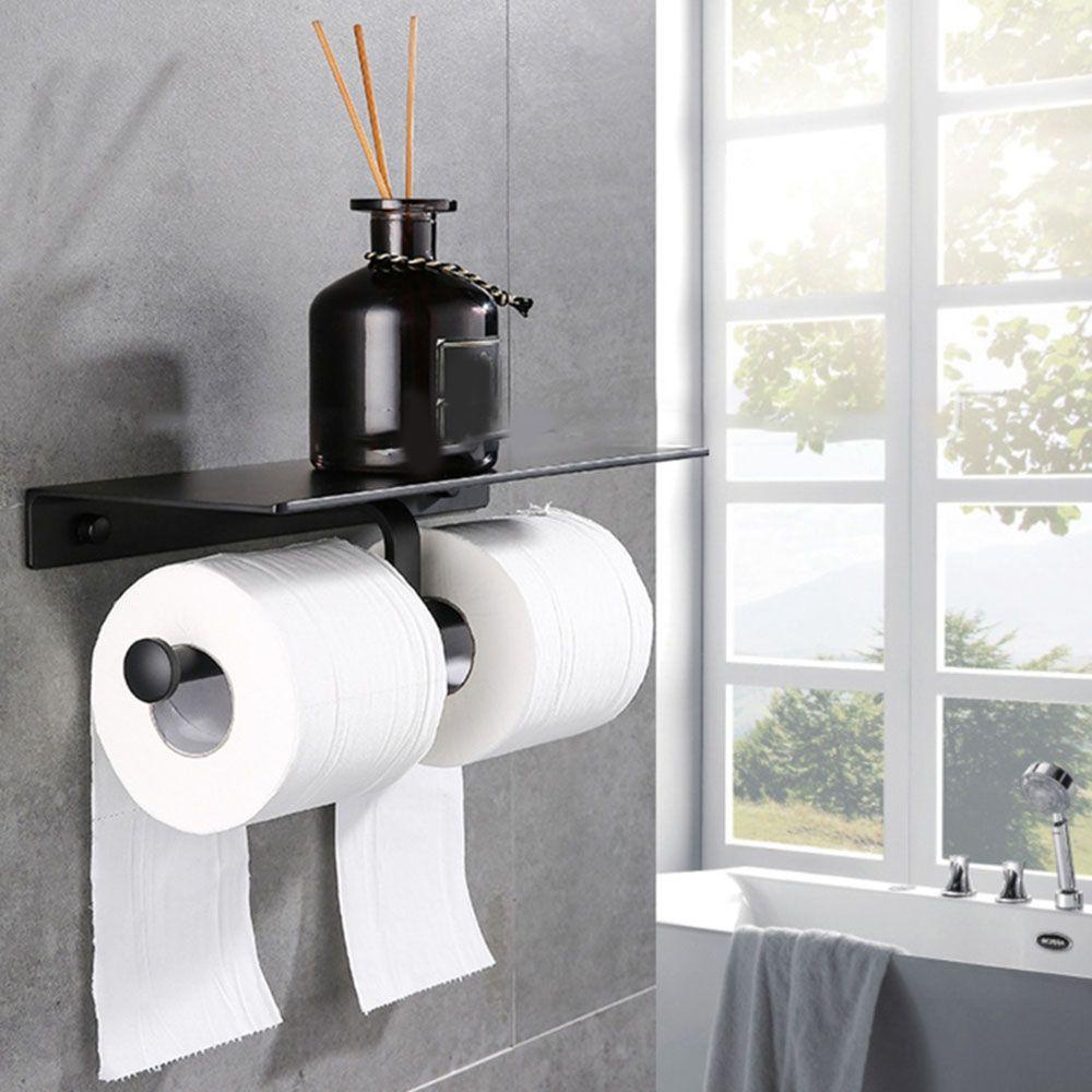 Hộp Đựng Cuộn Giấy Vệ Sinh Gắn Tường Kèm Giá Đỡ Điện Thoại Tiện Dụng