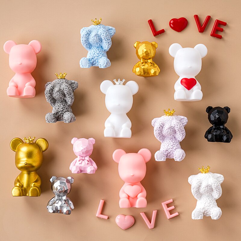 Phụ Kiện Trang Trí Bánh Kem Hình Gấu Hoạt Hình Dễ Thương