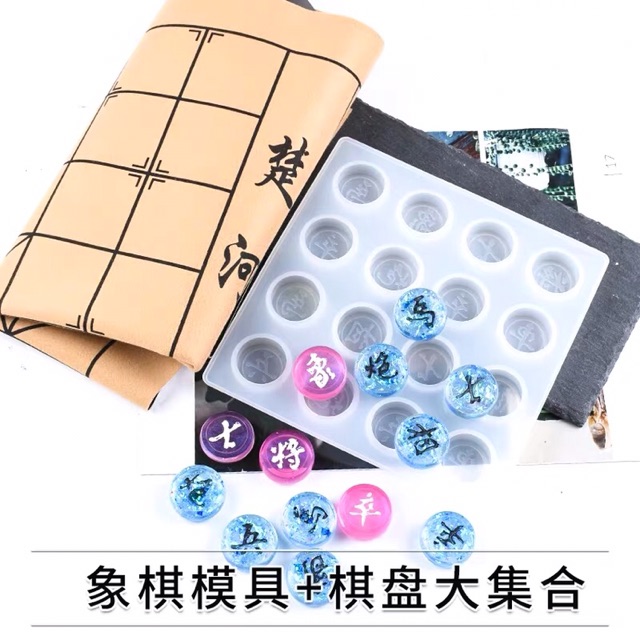 Khuôn silicon cờ tướng đổ resin