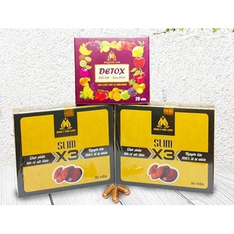 Giảm cân x3 mộc linh chính hãng hộp 30 viên