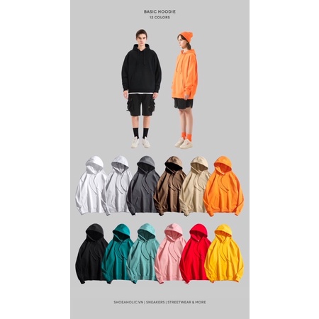 Áo Hoodie Basic Trơn Các Màu