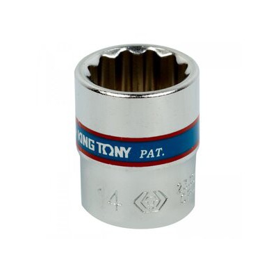 Đầu tuýp ngắn 12 cạnh 1/4 size 10-12mm Kingtony 2330
