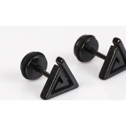 Hoa tai kim loại hình tam giác cá tính thời trang