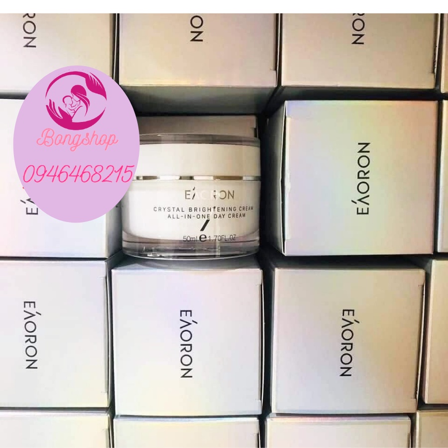 Kem dưỡng Eaoron đêm ngọc trai Shining Cream, Kem ngày tinh thể sáng da Crystal White Brightening, Serum SWF Whitening