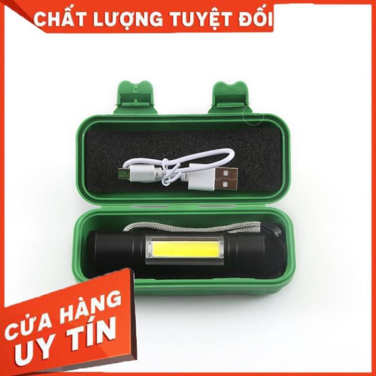 Đèn pin mini siêu sáng, đèn pin mini sạc điện cổng micro USB đa năng, nhiều chế độ sáng