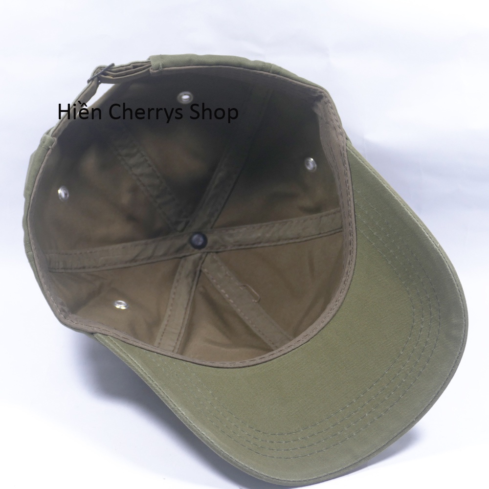 Nón kết có mặt da in hình con ngựa chất liệu kaki oát mềm tạo cảm giác thoải mái cho người đội