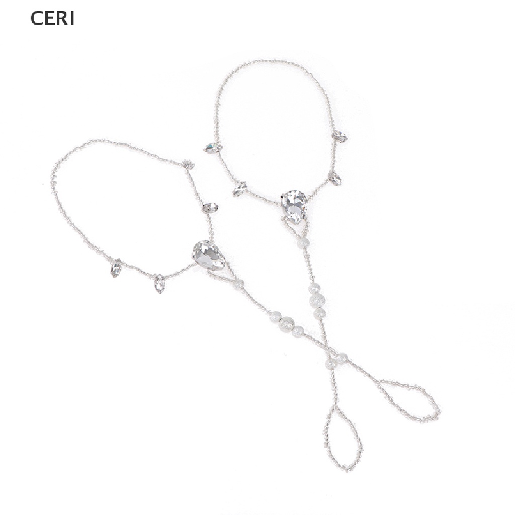 CE Rhinestone Anklet Bracelet Beach Barefoot Sandal Anklet Chain Foot Boho Anklet RI