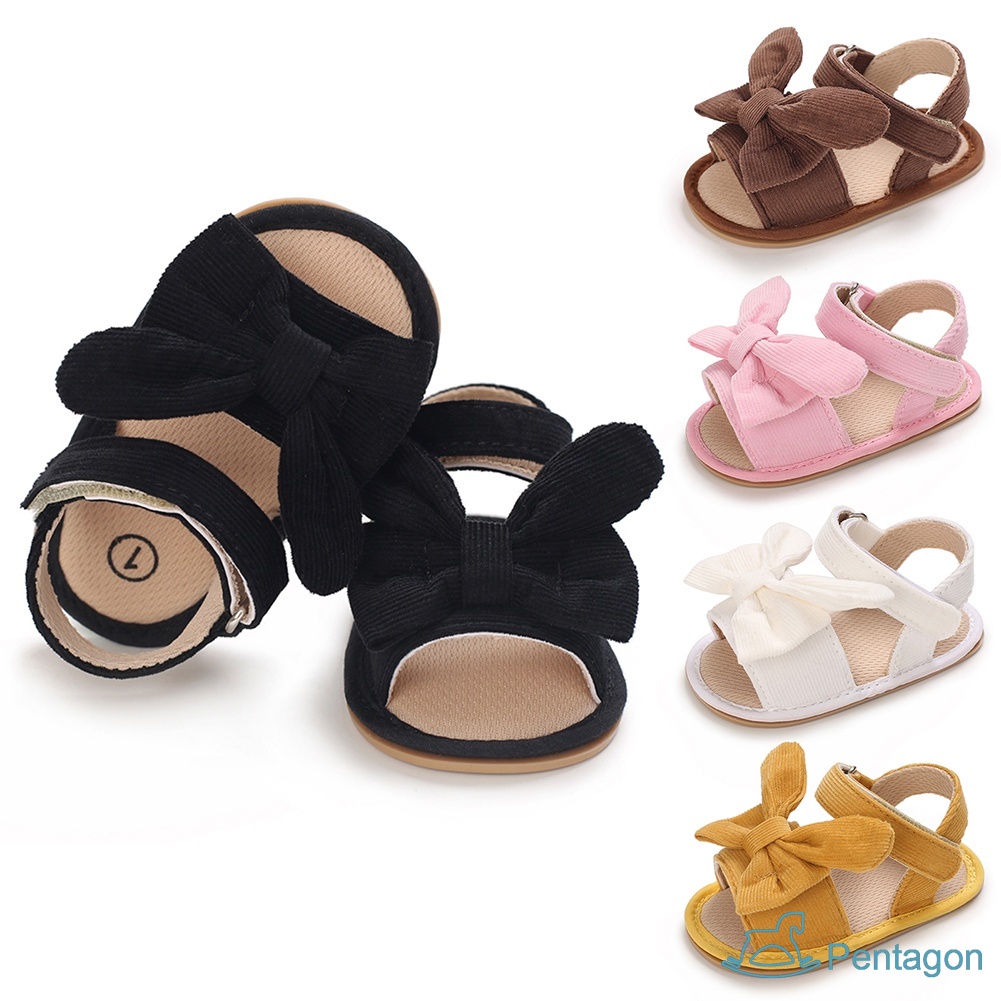 Xăng đan Đính Nơ Chống Trượt Thời Trang Mùa Hè Cho Bé Gái 0-18 Tháng Tuổi