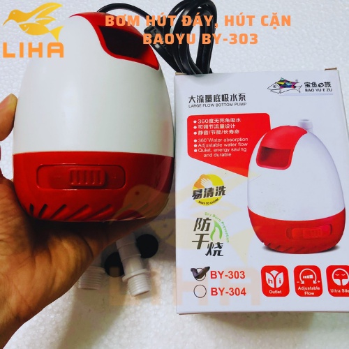 Máy Bơm Hút Cặn Baoyu BY-303 (30W-2000L/H-2M) - Bơm Hút Đáy Hồ Cá