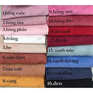 ⚡Giá sỉ⚡ Vải nhung tăm trơn