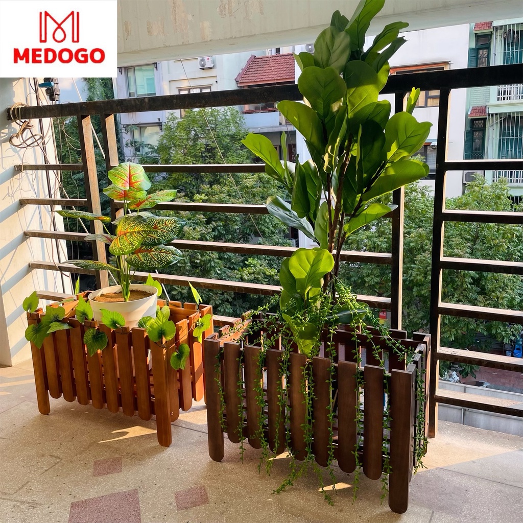 Chậu gỗ MEDOGO trồng cây, hoa, chậu chữ nhật trồng cây ban công-03