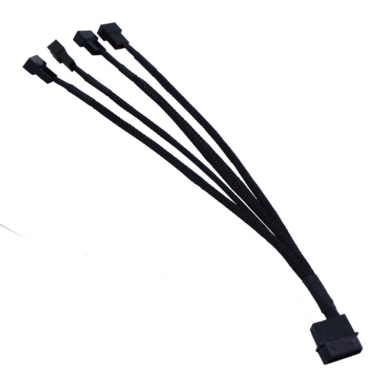 Dây cáp Molex to 4pin 1 ra 4 - Dùng được cho chân 3pin và 4pin, hỗ trợ cắm nguồn psu