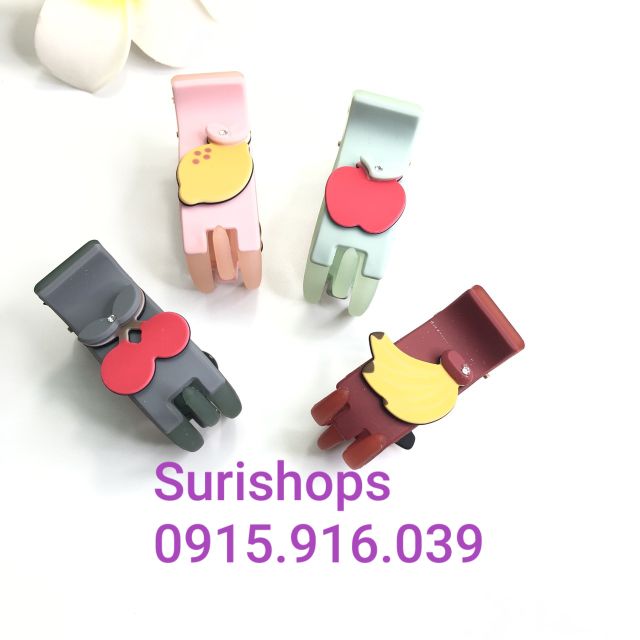 Kẹp tóc càng cua 3 răng kẹp trái cây giao ngẫu nhiên