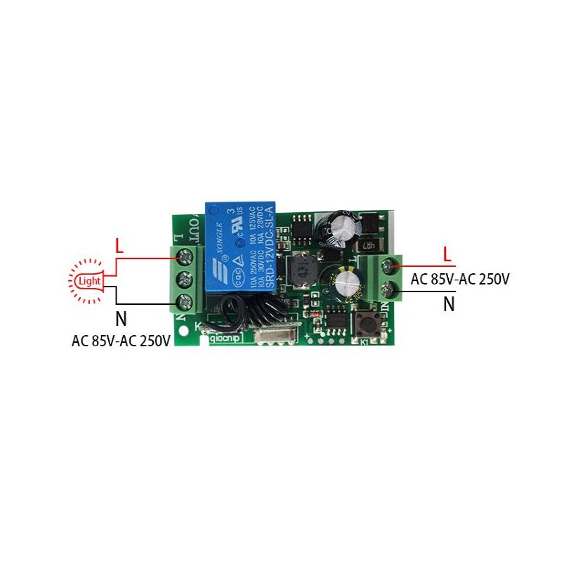 Công tắc điều khiển từ xa học lệnh 1 kênh 220V