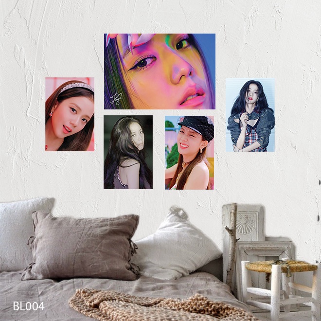 Poster BLACKPINK Kèm Chữ Ký decal dán tường - Card BLACKPINK dán tường - Sẵn keo - Trang trí phòng