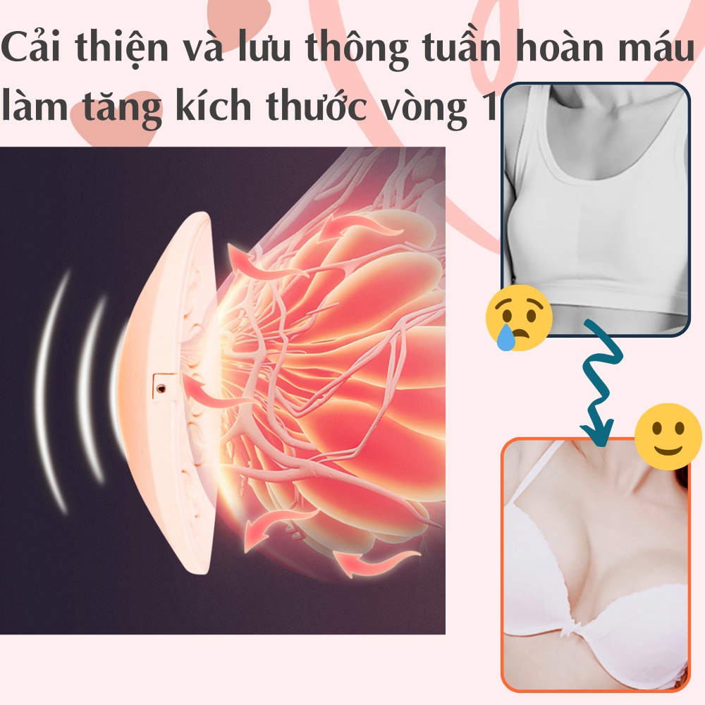 Máy massage nở ngực thông minh CTFAST WX-008, nâng kích thước vòng 1, cải thiện tình trạng ngực không đều, chảy xệ