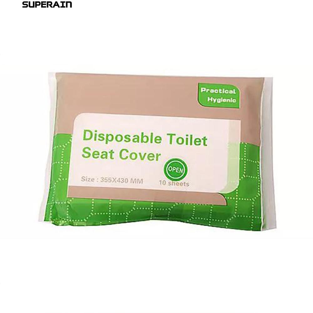 Set 10 Tấm Lót Bệ Ngồi Toilet Dùng Một Lần Tiện Dụng Khi Đi Du Lịch