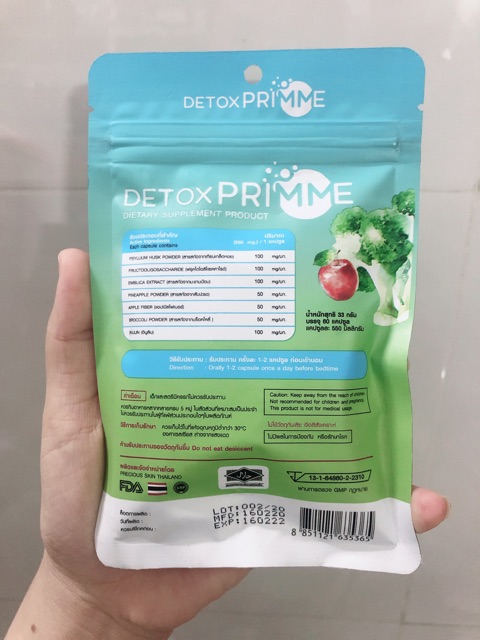 Detox khử mỡ hoa quả 60 vien