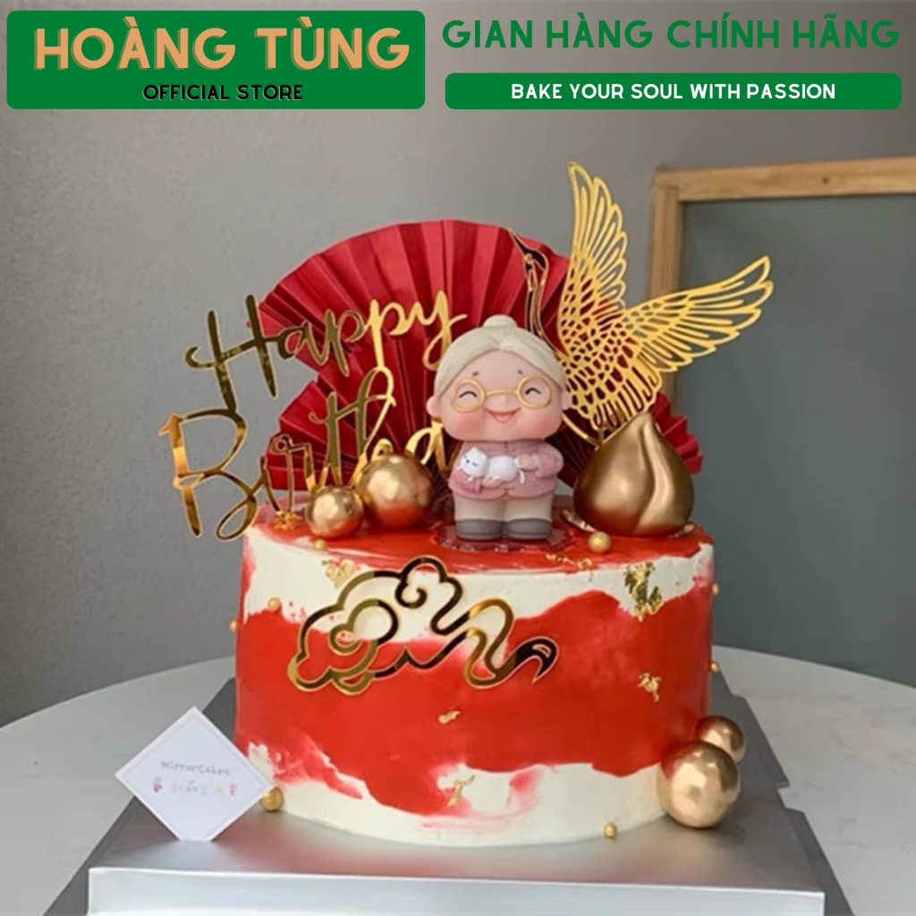 Set trang trí bánh kem ông bà nội