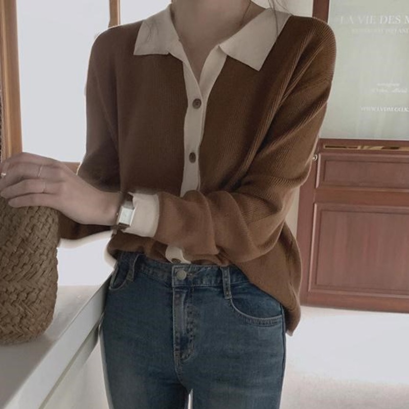 Áo khoác len cardigan mỏng phong cách Hàn Quốc