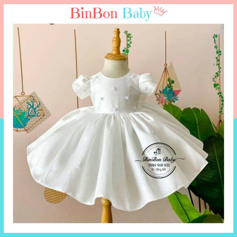 Váy công chúa cho bé BinBon Baby, đầm công chúa kết cườm hoa