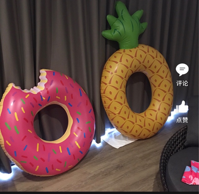 Phao bơi donut dâu tây